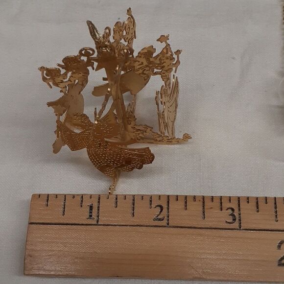 3 pc bundle of brass filligree Ornaments. - Picture 14 of 14